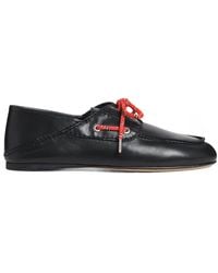 Sandro - Leather Boat Shoe Mules - Lyst