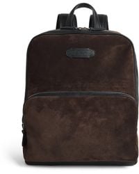 Brioni - Suede Via Veneto Backpack - Lyst