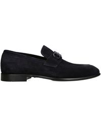 Ferragamo - Textured Suede Loafers - Lyst