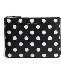 Comme des Garçons - Large Leather Polka-Dot Zipped Pouch - Lyst