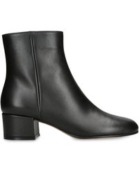 Gianvito Rossi - Leather Vitello Glove Ankle Boots 45 - Lyst