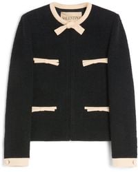 Valentino - Plain Wool Tweed Jacket - Lyst