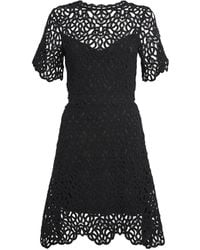 Maje - Cotton Crochet Mini Dress - Lyst