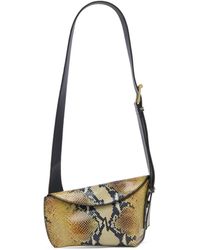 McQueen - Python-Effect Leather T-Bar Sling Cross-Body Bag - Lyst