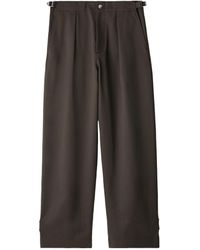 Burberry - Satin Relaxed Trousers - Lyst