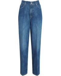 Sandro - Stripe Wide-Leg Jeans - Lyst