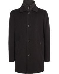 Moorer - Wool-Cashmere Fur-Trim Down Overcoat - Lyst