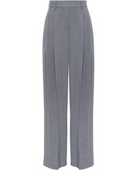 Brunello Cucinelli - Wool Panama Wide-leg Trousers - Lyst