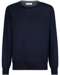 Brunello Cucinelli - Cashmere-Silk Crew-Neck Sweater - Lyst