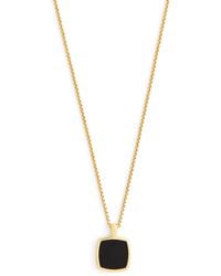 Tom Wood - Plated Onyx Cushion Pendant Necklace - Lyst