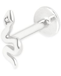Astrid & Miyu - And Topaz Single Snake Stud Earring - Lyst