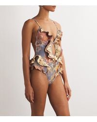 Zimmermann - Tallow Printed Swuimsuit - Lyst