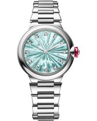BVLGARI - Stainless Steel And Diamond Lvcea Watch - Lyst
