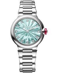 BVLGARI - Stainless Steel And Diamond Lvcea Watch - Lyst