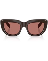 Prada - Pr D07S Rectangle Sunglasses - Lyst