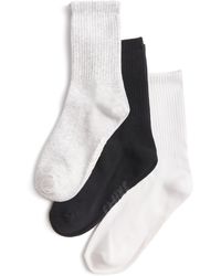 Skims - Cotton-Blend Logo Ribbed Crew Socks - Lyst