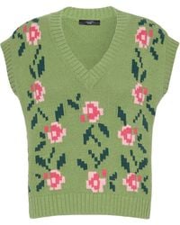 Weekend by Maxmara - Knitted Floral Sweater Vest - Lyst