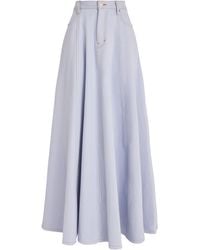 FRAME - X Carolina Herrera Denim Maxi Skirt - Lyst