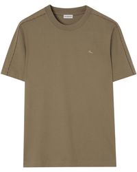 Burberry - Cotton Check-Piping Slim T-Shirt - Lyst
