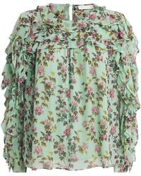 Ulla Johnson - Silk Ruffled Willow Blouse - Lyst
