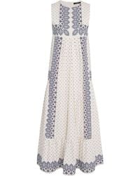 Weekend by Maxmara - Cotton Printed Midi Dress - Lyst