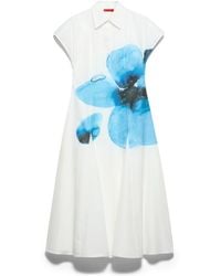 MAX&Co. - Cotton Shirt Midi Dress - Lyst