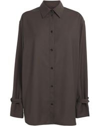 TOTEME - Wool Tie-Cuff Shirt - Lyst