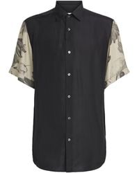 Maison Margiela - Silk Floral-Sleeve Shirt - Lyst