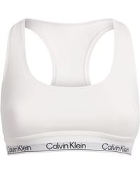 Calvin Klein - Cotton-Blend Icon Unlined Bralette - Lyst