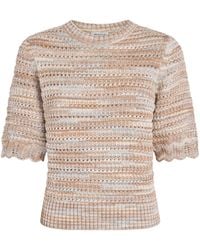 Veronica Beard - Cotton-Blend Short-Sleeve Sweater - Lyst