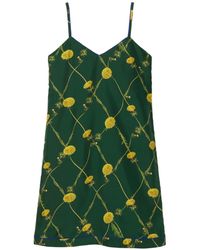 Burberry - Silk Dandelion Midi Dress - Lyst