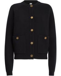 TOTEME - Wool Cashmere Hammered Button Cardigan - Lyst