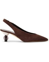 Weekend by Maxmara - Suede Bauble-Heel Slingback Pumps 55 - Lyst