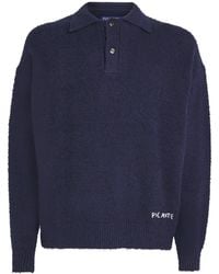 Picante - Cotton-Blend Shaggy Yarn Polo Sweater - Lyst