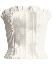 Ralph Lauren - Leather Fisher Bustier Top - Lyst