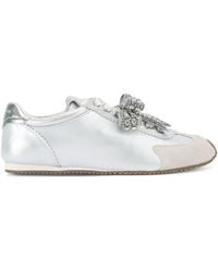 Kurt Geiger - Leather Islington Bow Sneakers - Lyst
