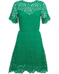 Maje - Cotton Crochet Mini Dress - Lyst