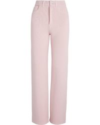 Barrie - Cashmere-Cotton Wide-Leg Trousers - Lyst