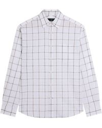 dunhill - Cotton-Linen Check Shirt - Lyst