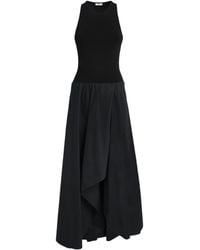 St. Agni - Cotton-Blend Asymmetric Maxi Dress - Lyst