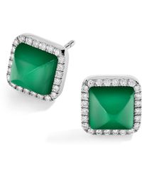 Marli New York - Diamond And Agate Cleo Pyramid Earrings - Lyst