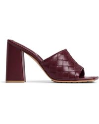 Bottega Veneta - Lambskin Parco Heeled Mules 85 - Lyst
