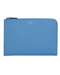 Smythson - Panama Leather Slim Pouch - Lyst