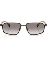 Brunello Cucinelli - Titanium Rectangle Jarama Sunglasses - Lyst