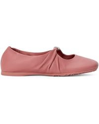 Loewe - Leather Pebble Soft Ballet Flats - Lyst