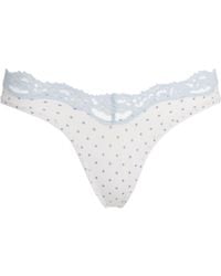 Skims - Lace-Trim Fits Everybody Dipped Thong - Lyst