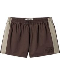 Miu Miu - Cotton Twill Shorts - Lyst