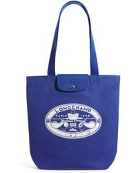 Longchamp - Canvas Le Pliage M Tote Bag - Lyst