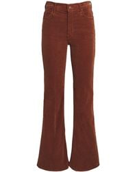 Mother - Corduroy The Doozy Flared Trousers - Lyst