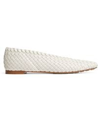 Bottega Veneta - Intreccio Leather Sofia Ballet Flats - Lyst